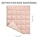 zzlamb Muslin Toddler Down Comforter Baby Down Blanket, Lightweight Crib Quilt All Season Duvet Insert, Soft & Breathable 100% Cotton Muslin Cover for One Side Machine Washable, Cherry Pink 41x48in