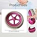 Lljsszr 1 Pair Balance Bike Replacement Wheels Lightweight Anti Slip 27 cm Riding Repairing Birthday Gift Toys Training Wheels, Pink