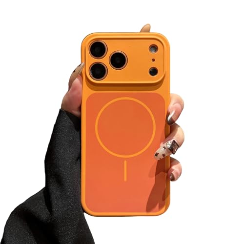 Coque iPhone 17 Pro Max orange MagSafe pour sécuriser vos photos en voyage
