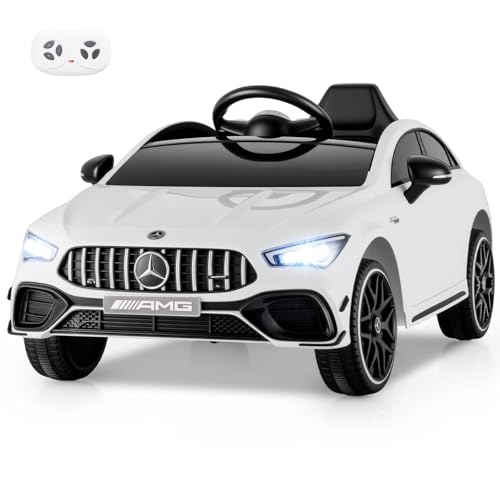 Costzon Ride on Car, 12V Licensed Mercedes-Benz Kids’ Electric Vehicles with Parent Remote, Rocking Function, Music & Horn, LED Headlights & Soft...
