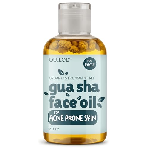 Ouiloe Gua Sha Oil for Acne Prone Skin - Face Oil Gua Sha Massage - Lymphatic Anti Aging Facial...