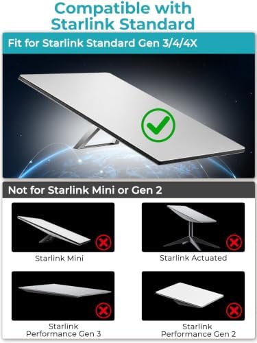Haturi Starlink Pole Mount for Standard 4 4X Gen 3, Adjustable 18 Inch - 1