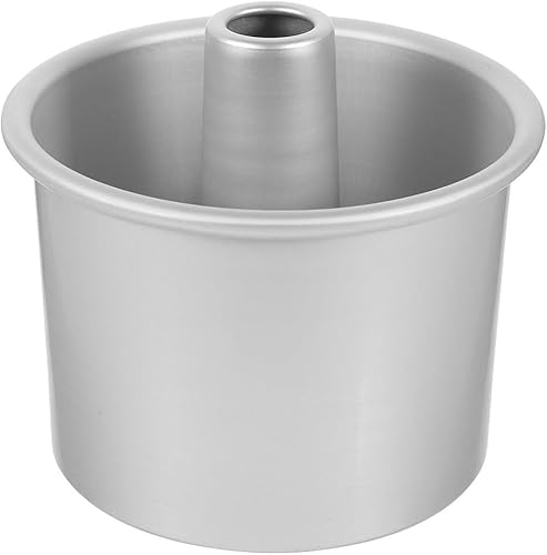 PRETYZOOM Molde para pastel de ángel de 6 pulgadas, molde para pasteles de acero inoxidable, molde redondo de 3 piezas para hornear, molde para