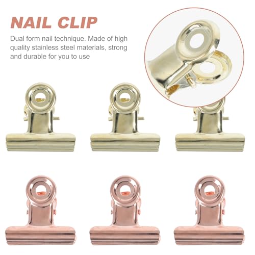 Clips para Manicura LABRIMP 12 piezas de metal miniatura 3