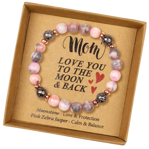 KYR Gifts for Mom, Natural Moonstone Bracelet, Mother's Day Gifts for Mom from Daughter and Son, Best Gift for Mother, Christmas Valentine's Day Thanksgiving Gifts for Mother2