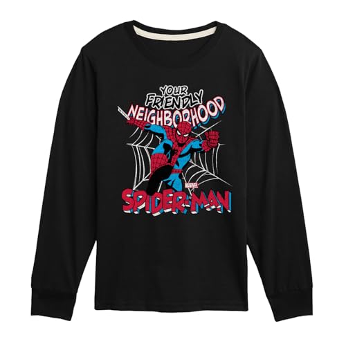 Marvel Spider-Man - Friendly Neighborhood - Toddler and Youth Long Sleeve Graphic T-Shirt