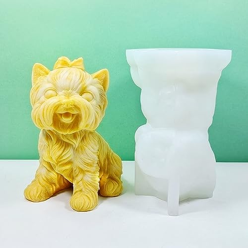 Moule silicone époxy chien assis haute précision pour DIY - 4
