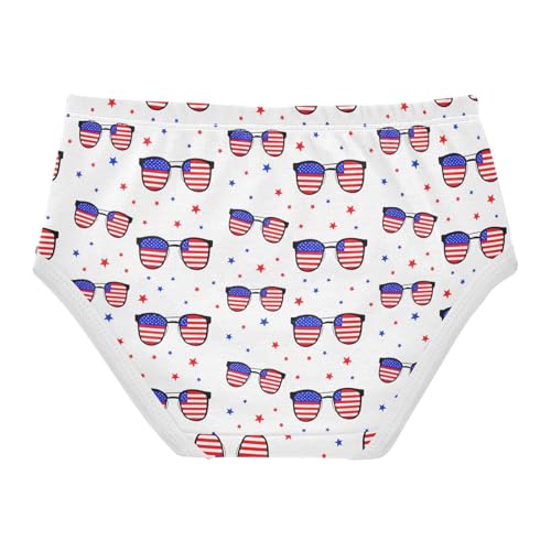 Joisal Designer Girls Underwear Toddler 2t Cotton Little Girl Panties American Flag Lenses White Briefs Underpants2