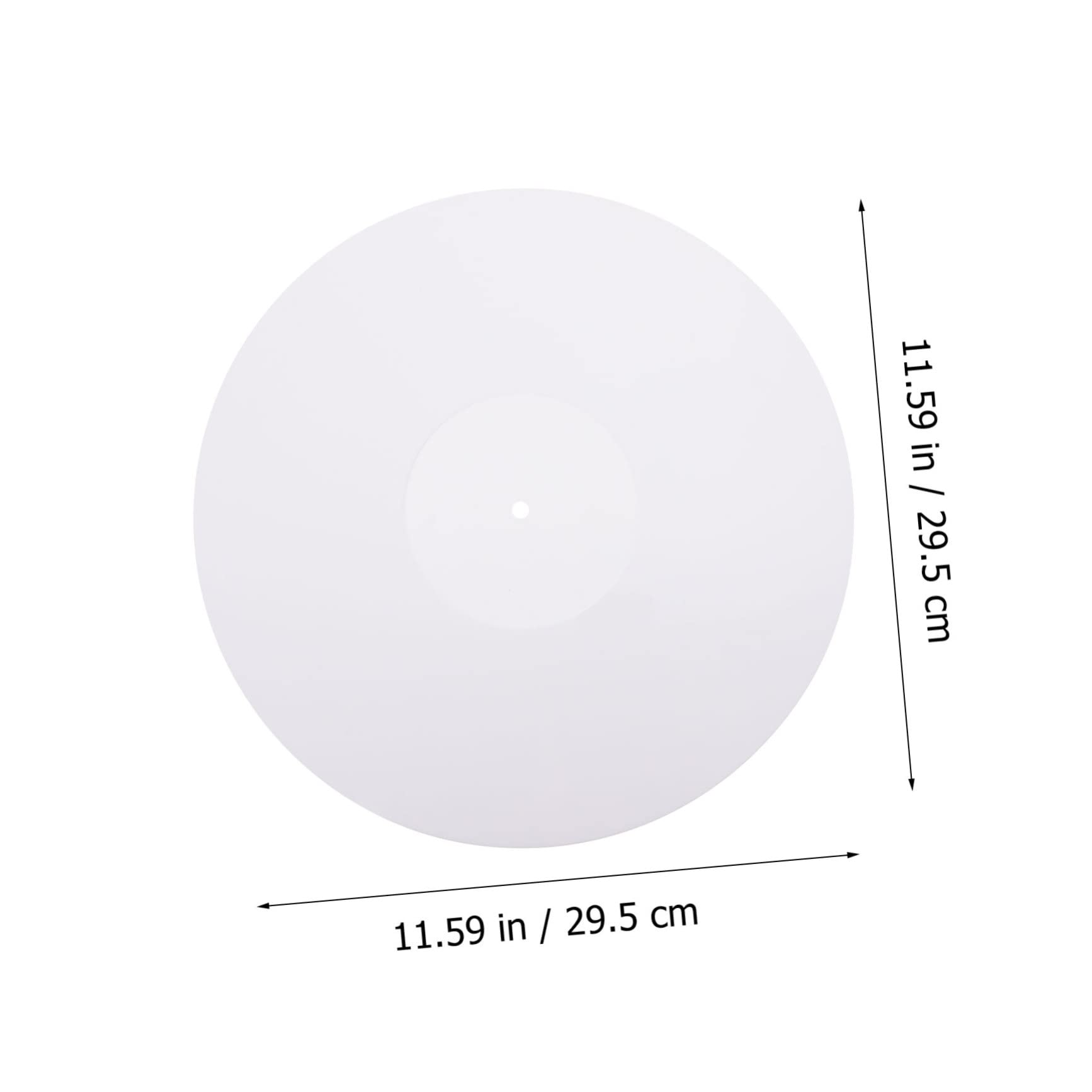 Tappetino in Acrilico per Giradischi 3mm Bianco 12 Pollici | Protezione Antistatica per Dischi, Formato per Record Player Domestico, Superficie Rigida e Precisa