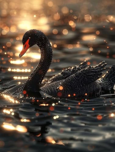 Artisanat Cristal Painting Cygne Noir : Idée Cadeau DIY Adulte Débutant