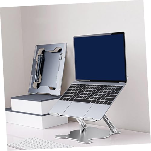 Soporte metálico ajustable para laptop color plata miniatura 3