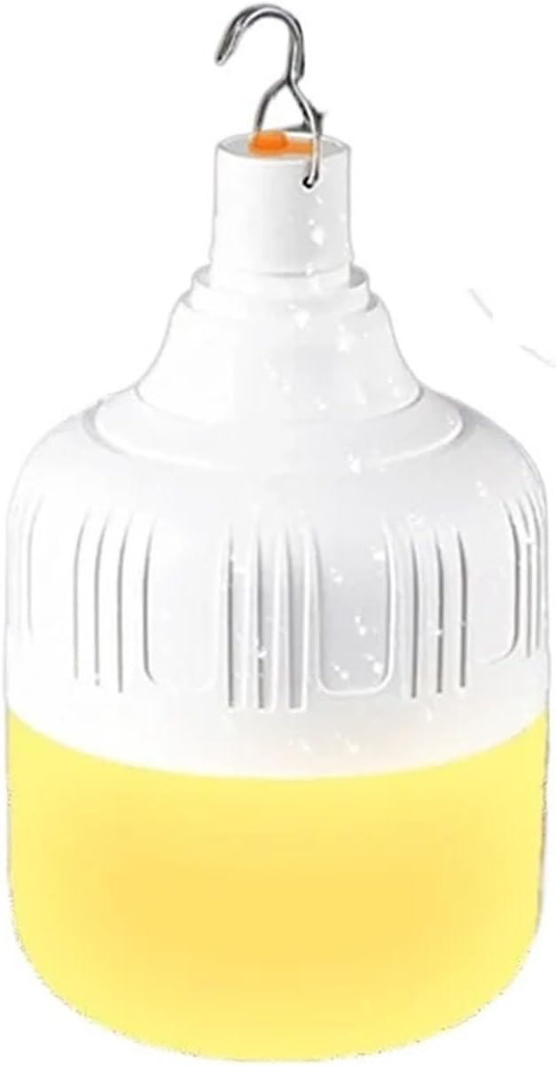 All-in-one Portable Emergency Light Hook LED Bulb Outdoor Camping USB Charging Light Patio Porch Lighting(3pcs,White-300W)