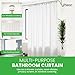 FABRIC SHOWER CURTAIN LINER - Standard Bathtub Size - A Stylish Quality Bathroom Drape - Earth Friendly, Non-Toxic + Odor-Free Cotton Liner - Light-Weight Washable White Shower Curtain - 70x74 WC