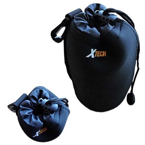 image for Xtech Small Soft Neoprene Lens Pouch for Canon EF 50mm f/1.8 STM Lens,