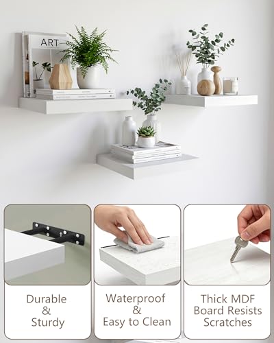 Étagère murale blanche pour optimiser le rangement des murs