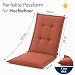 BURI Hochlehner Auflagen 120x48x6 cm 2er Set Terrakotta Gartenstuhl Komfort