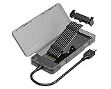 El gabinete NVMe externo presenta el último conjunto de chips de USB 3.1 al controlador de puente PCIe que ofrece la tasa de fecha más rápida de 1000MB/s. Diseño portátil y sin herramientas con kit de disipador de calor para una mejor disipación del calor. El diseño de la carcasa Clamshell es ideal para recuperar o clonar discos múltiples. Compatible con Windows, MacOS y Thunderbolt 3 de Apple MacBook Pro e Intel NUC
