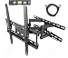 EASYGOING Full Motion Tilt Articulating Cantilever Swivel Dual Arm LCD TV Wall Mount bracket for 20"-50" Flat Screen Displays,VESA 400 x 400 Compatible 115 Lbs Capacity With HDMI Cable