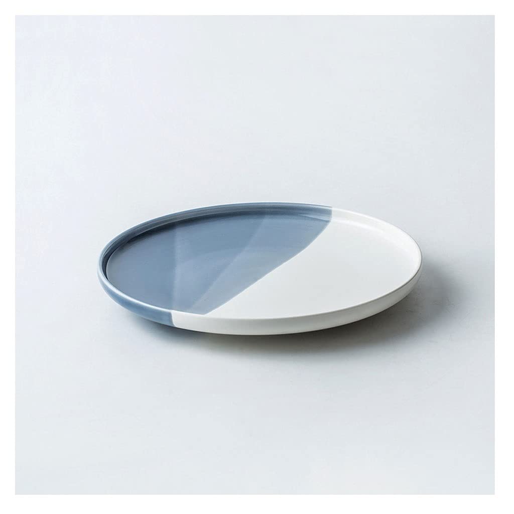 Assiettes Plates Plaques de dîner cercelailles Porcelaine Plats rondes for pâtes Steak Salade.Family Dinky Party Restaurant Servir des plaques de service (10 pouces, noir) Assiette