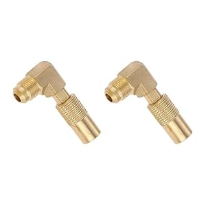 Propaanadapter, 3/8 mannelijke flare propaan-elleboogadapter voor buiten kamperen 17-inch en 22-inch grills, 90 graden propaanadapter elleboogfitting