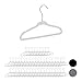 Produktbild Relaxdays 50er Set Kinderkleiderbügel Samt, rutschfeste Kleiderbügel, Steg & Kerben, für Mädchen & Jungen, drehbar, weiß
