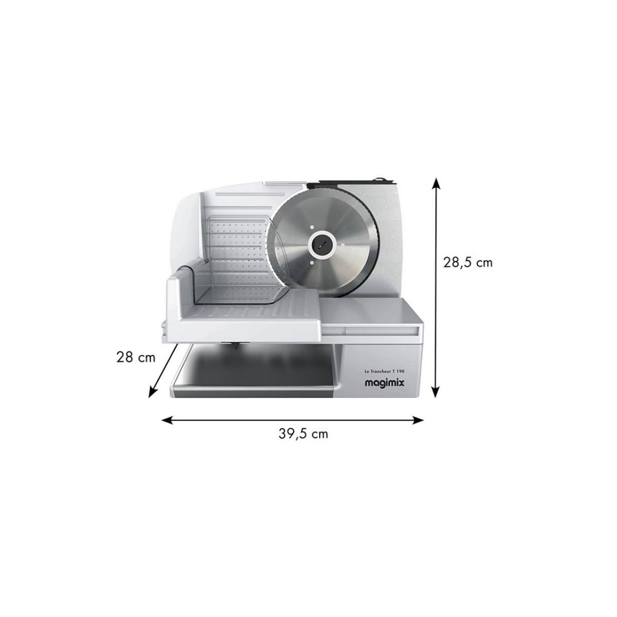 Magimix 11651 – Cortafiambres, 2600 W, 19 cm multifunción de gezacktes Hoja de acero inoxidable