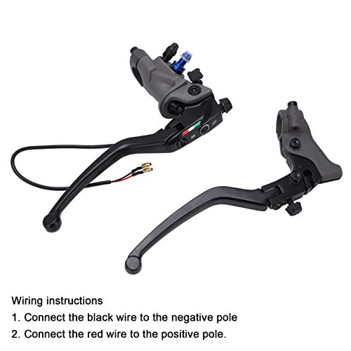 Kimiss 2Pcs Clutch Brake Lever, 0.9-Inch Motorcycle Hydraulic Brake Clutch With Master Cylinder Reservoir Pump Aluminum Alloy (Black) #TOP4