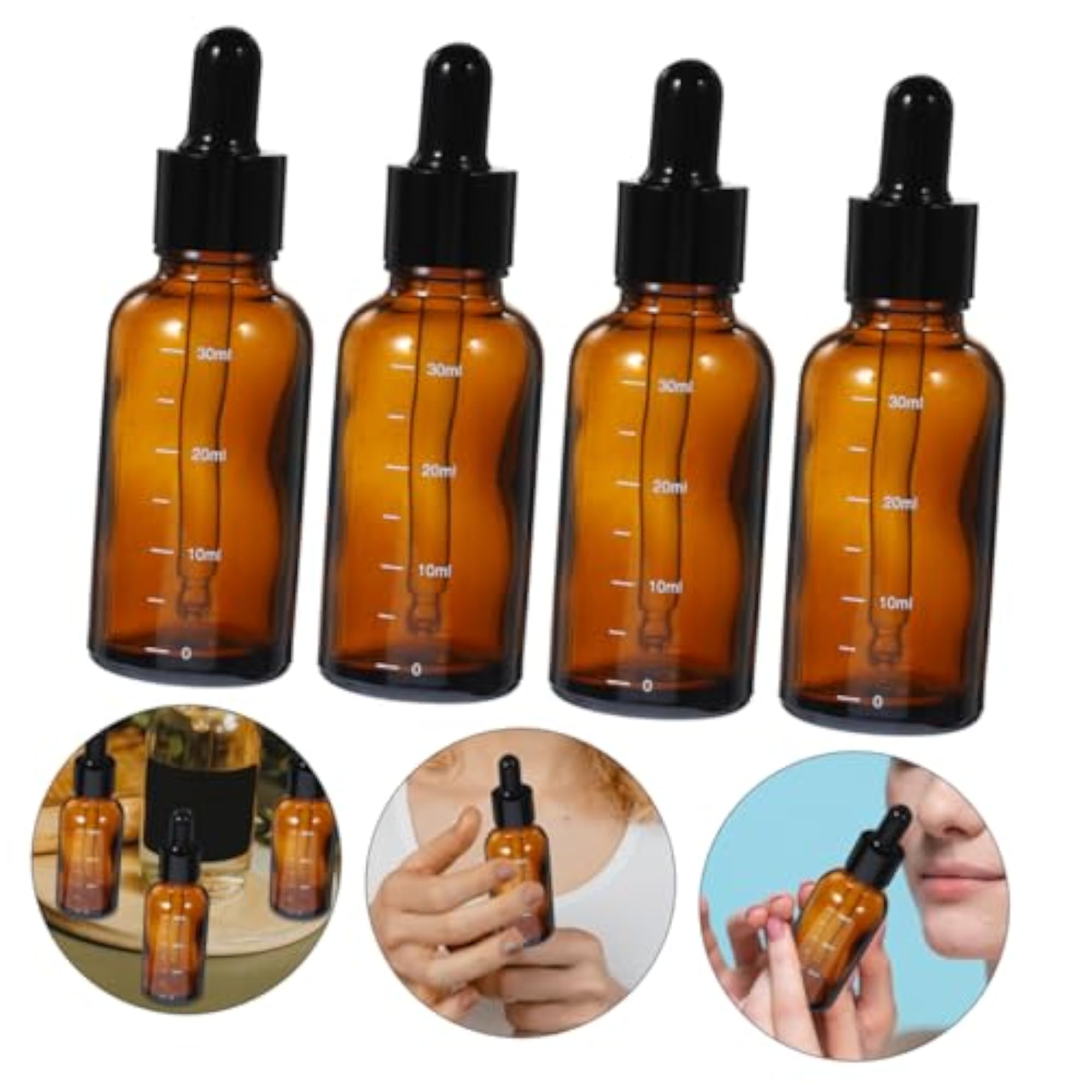 6pcs UV Protected Glass Dropper Bottles