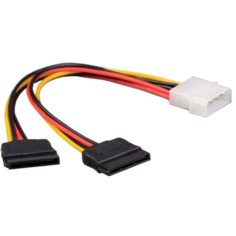 Cable adaptador IDE a 2 SATA para alimentación de disco duro miniatura 2