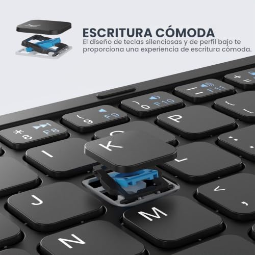 Teclado Bluetooth plegable portátil con panel táctil inalámbrico para Windows 6
