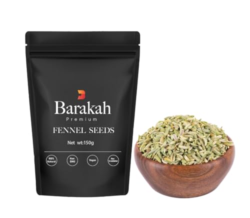 Premium Fennel Seeds 150g | 100% Pure, Natural, Aromatic & Fresh | Ideal for Cooking, Tea, Digestion, and Health Benefits | Non-GMO, Gluten-Free & No Additives