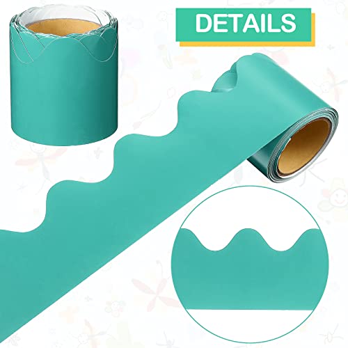 12 Rolls Scalloped Bulletin Board Borders 196 Feet Rolled Borders Classroom Bulletin Boarder Trim Decorative Multicolor Boarders And Trimmers For School, Wall, Classroom Decoration, 12 Colors #TOP3