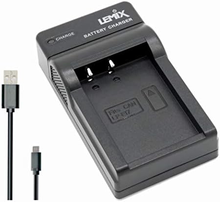 Lemix (CAN-LPE17) Ultra Slim USB Charger compatible with Canon LP-E17 Battery & Listed CANON EOS, EOS Rebel & Kiss Cameras