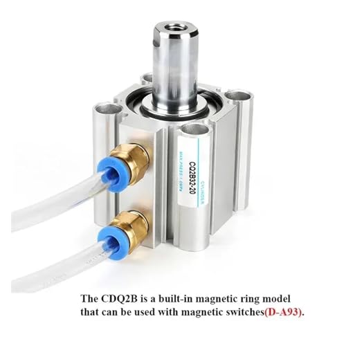 Cylindre compact SMC type CQ2B50x15 double effet pour automatisme - 6