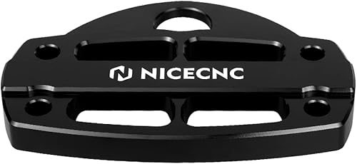 Miniatura 8 de NICECNC Abrazadera de manillar de vástago de dirección negra con protector de llave compatible con Yamaha Raptor 700 2006-2009, 2011-2019 2020 2021