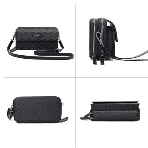Image of Lanyani RFID Crossbody Wallet Wristlet Purse with Phone Pocket For Women Vegan Leather