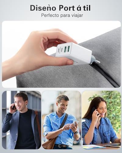 Cargador USB C 40W, Cargador iPhone Carga Rapida Múltiple USBC Enchufe PD+QC Rápido Pared Adaptador Tipo C Movil Cargadors para iPhone 17 16 15 14 13 12 11 Pro MAX Plus,iPad,Samsung USB Charger - imagen 6