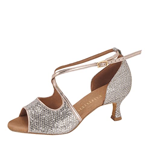 Chaussures de danse avec talon flare 5 cm Rummos R545 en cuir souple et stable