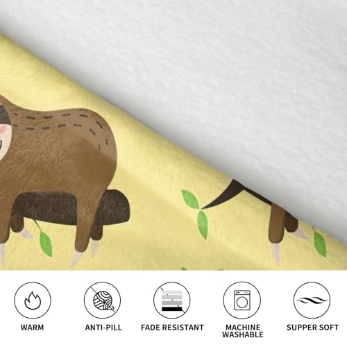 Couverture à capuche paresseux jaune, le cadeau original et cocooning idéal