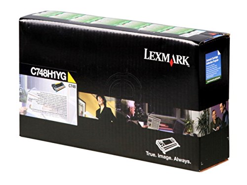 Toner jaune C748H1YG Lexmark original pour imprimer 10000 pages sans traces