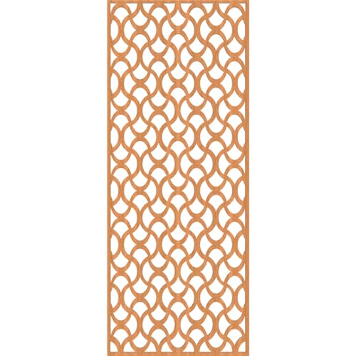 Image of Resort Decorative Pierced Fretwork Wood Wall Panels, 19 3 /8 inchW x 49 3 /8 inchH x 1 /4 inchT, Cherry