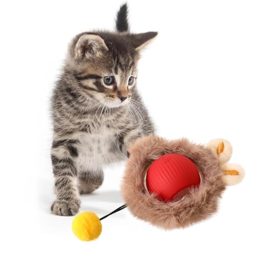 KQLHLHDYZ Pelota de juguete interactiva para gatos, juguetes para gatos de interior, juguete láser inteligente con luz LED para gatos, sensor de movimiento, bola inteligente para mascotas