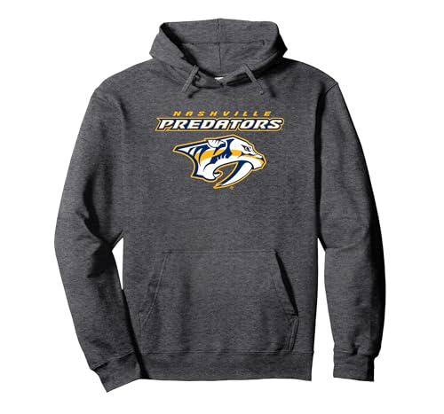 Nashville Predators Power Play NHL Officially Licensed Pullover Hoodie, Adult Unisex, Dark Heather Grey, Medium