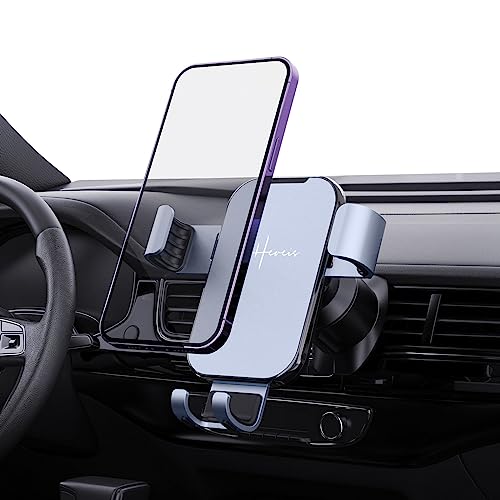 Phone Mount for Car, The Newly-Upgraded [Made of Metal Material] Car Phone Holder Mount for Car Vent, [Upgraded Metal Hook Clip] Gravity Car Phone Mount for Almost All Phones Such as iPhone14 Pro Max