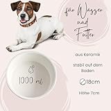 GRAZDesign Hundenapf mit Foto und Namen personalisiert, Fressnapf Keramik 1l, Geschenk für Hundebesitzer