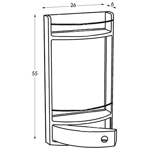 Tatay Mensola per il Bagno con Cassetto 29x11x51cm - 2
