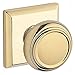 Baldwin PSTRATSR003 Reserve Passage Traditional with Traditional Square Rose in Lifetime Brass Finish