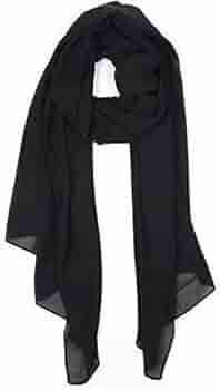 Honette Wide Stole （Natural） Buy Georgette Stole, Classic Black, Elegant Drape at Amazon.in