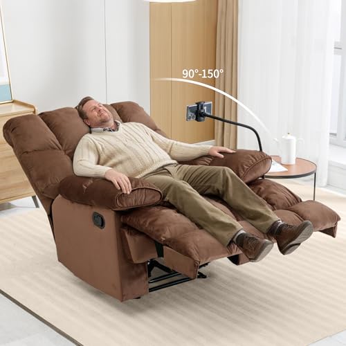 Sillón reclinable grande peluche marrón miniatura 4