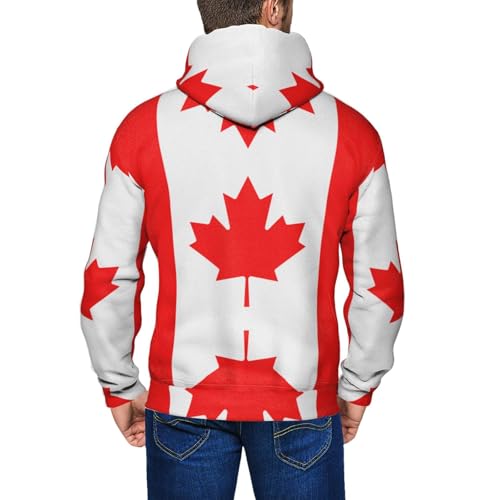 Sweat à capuche drapeau canadien homme vêtement mi-saison confortable - 5
